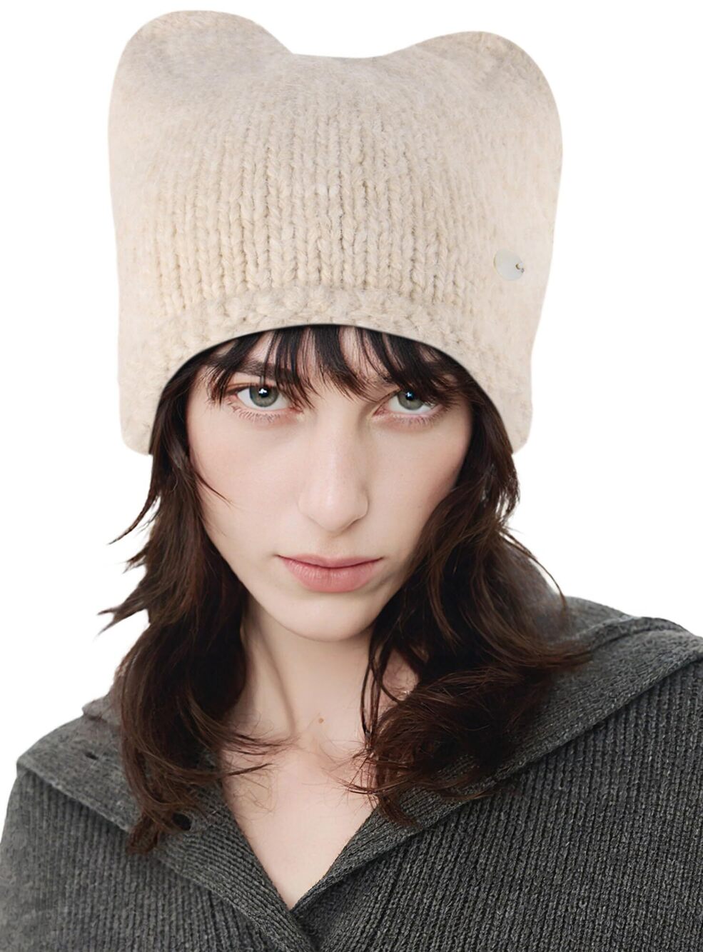 4696 Wool Beanie Crochet Hats Y2K Beanie Cat Beanie Vintage Beanies Fox Hat